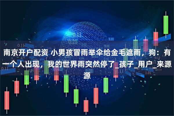 南京开户配资 小男孩冒雨举伞给金毛遮雨，狗：有一个人出现，我的世界雨突然停了_孩子_用户_来源
